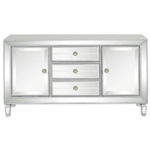Load image into Gallery viewer, Leticia - 3-Drawer Mirrored Storage Accent Cabinet - Silver