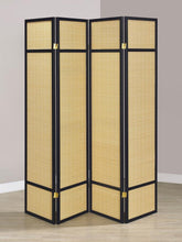Load image into Gallery viewer, Pearce - 4-Panel Bamboo Room Divider Folding Screen - Natural