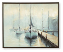 Load image into Gallery viewer, Worthney - Blue / White / Brown - Wall Art