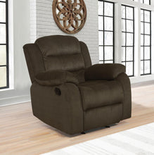 Load image into Gallery viewer, Rodman - Upholstered Padded Arm Glider Recliner - Olive Brown