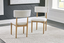 Load image into Gallery viewer, Sawdyn - White / Light Brown - Dining Upholstered Side Chair (Set of 2)