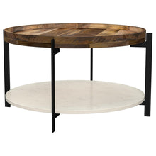 Load image into Gallery viewer, Adhvik - Round Table With Marble Shelf