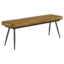 Load image into Gallery viewer, Misty - Leather Upholstered Dining Bench - Antique Camel