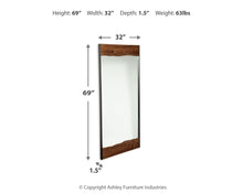 Load image into Gallery viewer, Panchali - Brown / Black - Floor Mirror