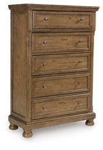 Load image into Gallery viewer, Feddinger - Medium Brown - Five Drawer Chest