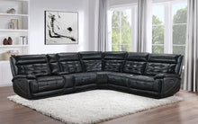 Load image into Gallery viewer, Hewitt - Leather Upholstered Power Reclining Sectional - Black