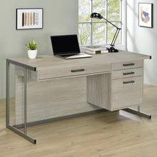 Load image into Gallery viewer, Loomis - 4-Drawer Computer Desk - Whitewashed Gray
