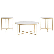 Load image into Gallery viewer, Ellison - Round Marble Coffee And End Table Set