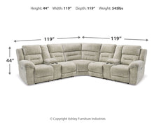 Load image into Gallery viewer, Family Den - Pewter - 3-Piece Power Reclining Sectional With 2 Loveseats With Console