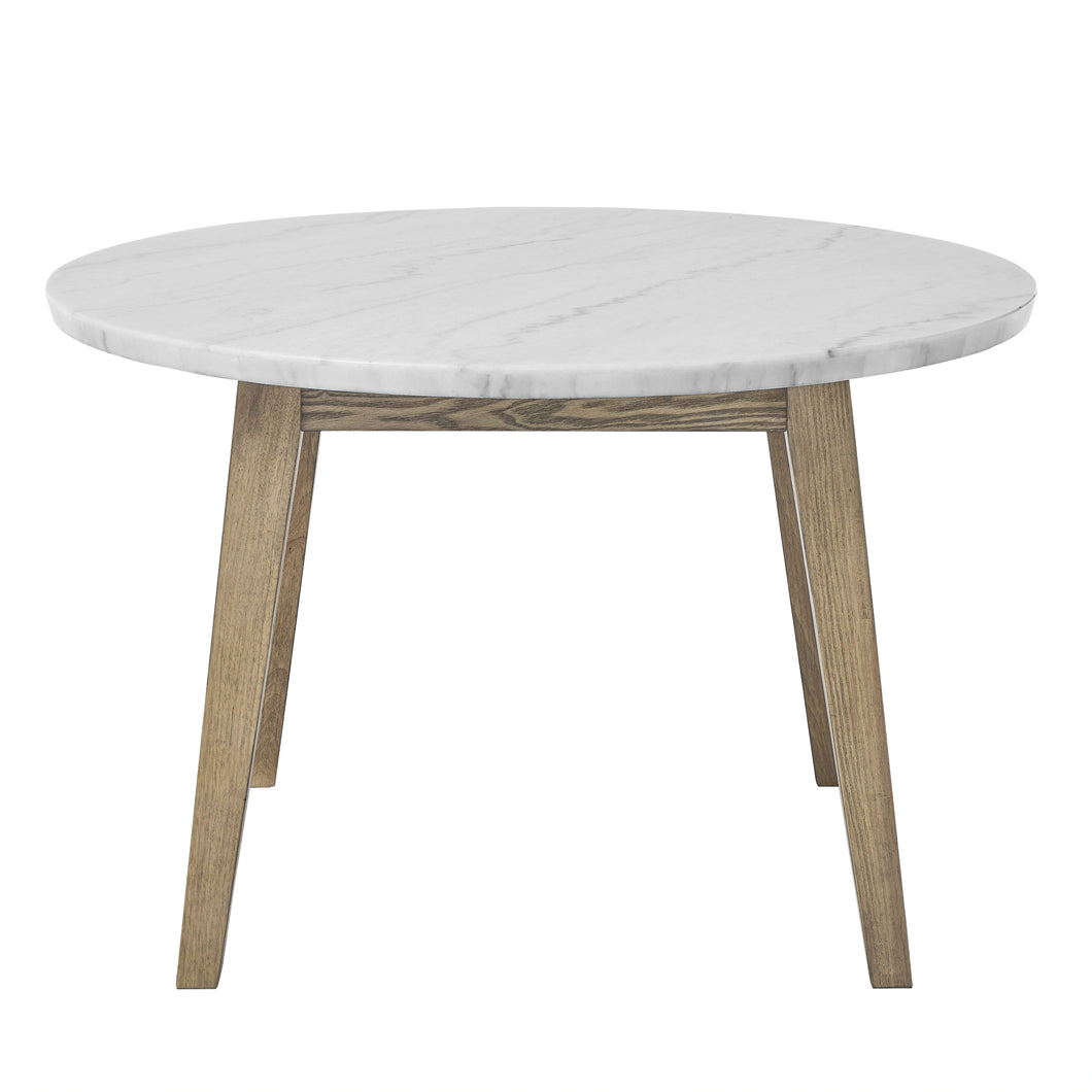Vida - Marble Top Round Dining Table - White