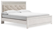 Load image into Gallery viewer, Altyra - White - King Panel Bed With Upholstered Headboard