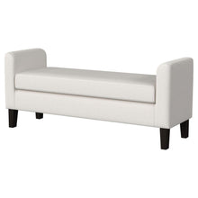 Load image into Gallery viewer, Rex - Fabric Upholstered Accent Bench With Armrests - Vanilla
