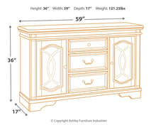 Load image into Gallery viewer, Realyn - Chipped White - Dining Room Server