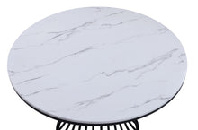 Load image into Gallery viewer, Hadley - Faux Marble Round Table - White