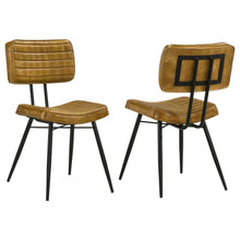 Load image into Gallery viewer, Misty - Leather Upholstered Dining Side Chair (Set of 2) - Camel