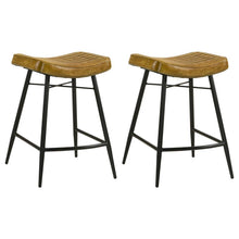 Load image into Gallery viewer, Bayu - Leather Upholstered Counter Stool (Set of 2)