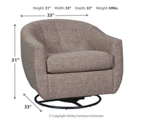 Load image into Gallery viewer, Upshur - Taupe - Swivel Glider Accent Chair