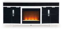 Load image into Gallery viewer, Gardoni - White / Black - 72&quot; TV Stand With Electric Fireplace