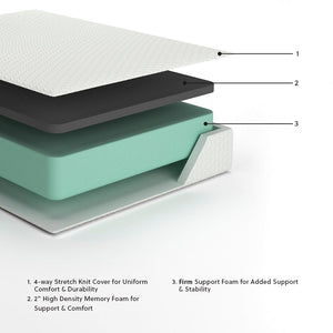 Chime 12 Inch Memory Foam - White - California King Mattress - 12-inch
