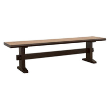 Load image into Gallery viewer, Bexley - Wood Dining Bench - Natural Honey And Smokey Black