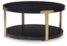 Load image into Gallery viewer, Shylore - Black / Brass Finish - Occasional Table Set (Set of 3)