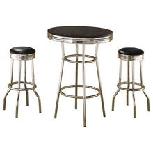 Load image into Gallery viewer, Retro - 3 Pieces Round 1950s Bistro Pub Bar Table Set