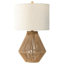 Load image into Gallery viewer, Pryor - Drum Shade Handwoven Rope Table Lamp - Natural