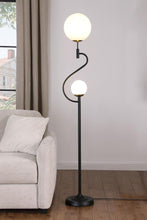 Load image into Gallery viewer, Dacki - Dual Spherical Bulb Metal Floor Lamp - Black