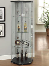 Load image into Gallery viewer, Zahavah - 4-Shelf Hexagonal Clear Glass Curio Cabinet