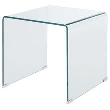 Load image into Gallery viewer, Ripley - Squared Tempered Bent Glass Side End Table - Clear