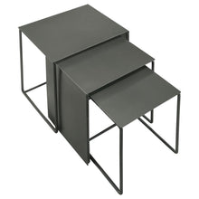 Load image into Gallery viewer, Imez - 3 Piece Rectangular Metal Nesting Table Set - Gray