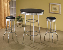 Load image into Gallery viewer, Retro - 3 Pieces Round 1950s Bistro Pub Bar Table Set