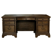 Load image into Gallery viewer, Hartshill - 7-Drawer Executive Desk - Burnished Oak