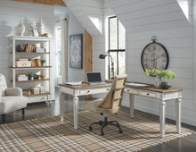 Load image into Gallery viewer, Realyn - White / Brown - Home Office L Shaped Desk