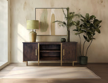 Load image into Gallery viewer, Onix - 2 Door TV Stand - Mahogany Brown