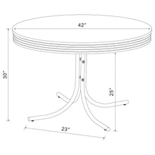 Load image into Gallery viewer, Retro - Round Wood Top Dining Table - White And Chrome