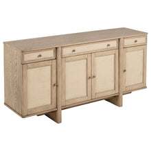Load image into Gallery viewer, Kailani - 4-Door Cane Sideboard Buffet Cabinet - Beige Oak