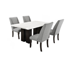 Load image into Gallery viewer, Faust - 5 Piece Dining Room Set (Adjustable Table &amp; 4 Dining Chair) - Gray / White