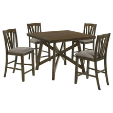 Load image into Gallery viewer, Canfield - 5 Piece Counter Height Dining Set - Brown
