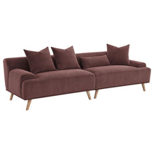 Load image into Gallery viewer, Elizabeth - Corduroy Upholstered Extra Long Sofa - Wine Red