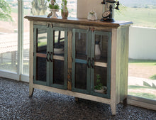 Load image into Gallery viewer, Antique - Console With 4 Glass Doors - Multicolor