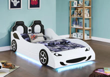 Load image into Gallery viewer, Cruiser - Wood LED Race Car Bed And 7&quot; Mattress