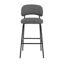 Load image into Gallery viewer, Blythe - Vegan Leather Bar Chair (Set of 2) - Gray