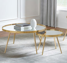 Load image into Gallery viewer, Kaelyn - 2 Piece Round Mirror Top Nesting Coffee Table