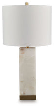 Load image into Gallery viewer, Linderfield - White / Gold Finish - Alabaster Table Lamp
