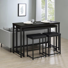 Load image into Gallery viewer, Hawes - 4 Piece Multipurpose Counter Height Table Set - Black