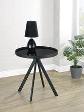 Load image into Gallery viewer, Briggs - Round Marble Printed Glass Top End Side Table