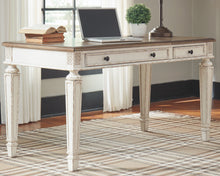 Load image into Gallery viewer, Realyn - White / Brown - L Shaped Desk with Lift Top