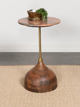 Load image into Gallery viewer, Colima - Round Wood Top Accent Side Table - Peach