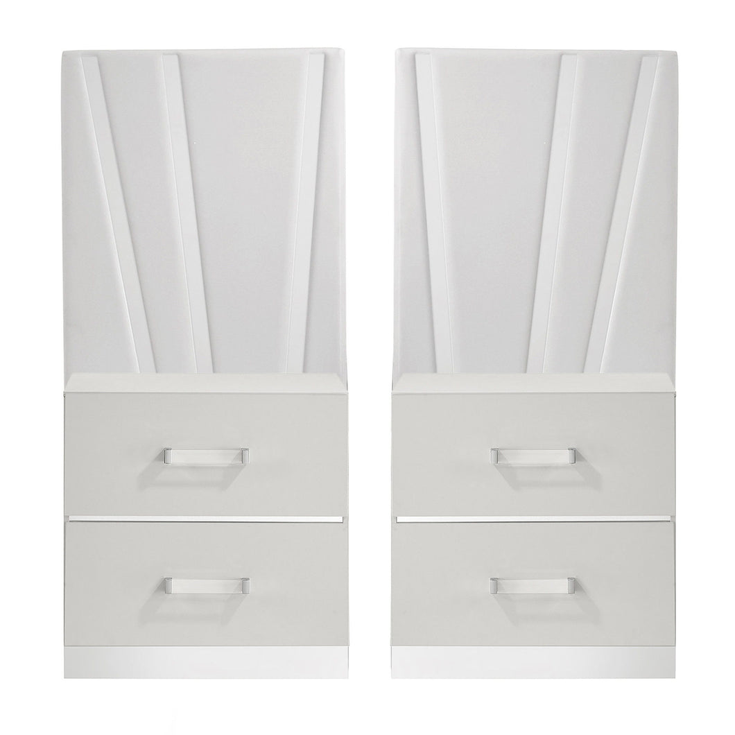 Europa - Nightstand Panels (Set of 2) - White